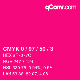 Color code: CMYK 0 / 97 / 50 / 3 | qconv.com