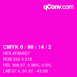 Color code: CMYK 0 / 98 / 14 / 2 | qconv.com