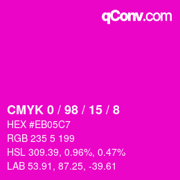 Color code: CMYK 0 / 98 / 15 / 8 | qconv.com