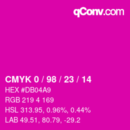 カラーコード: CMYK 0 / 98 / 23 / 14 | qconv.com