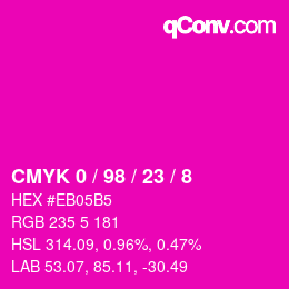 Color code: CMYK 0 / 98 / 23 / 8 | qconv.com