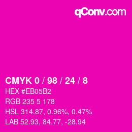 Color code: CMYK 0 / 98 / 24 / 8 | qconv.com