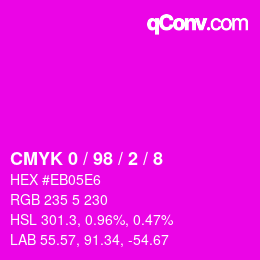 Color code: CMYK 0 / 98 / 2 / 8 | qconv.com