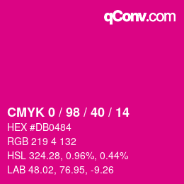 Color code: CMYK 0 / 98 / 40 / 14 | qconv.com