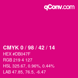 Color code: CMYK 0 / 98 / 42 / 14 | qconv.com