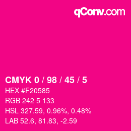 Color code: CMYK 0 / 98 / 45 / 5 | qconv.com