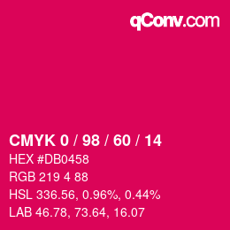 Color code: CMYK 0 / 98 / 60 / 14 | qconv.com