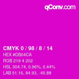 Color code: CMYK 0 / 98 / 8 / 14 | qconv.com