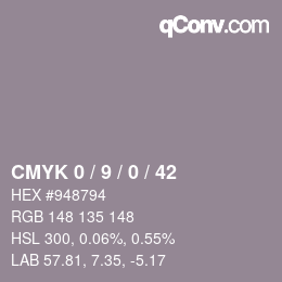 カラーコード: CMYK 0 / 9 / 0 / 42 | qconv.com