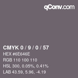 Color code: CMYK 0 / 9 / 0 / 57 | qconv.com