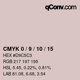 カラーコード: CMYK 0 / 9 / 10 / 15 | qconv.com