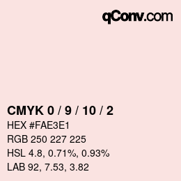 カラーコード: CMYK 0 / 9 / 10 / 2 | qconv.com