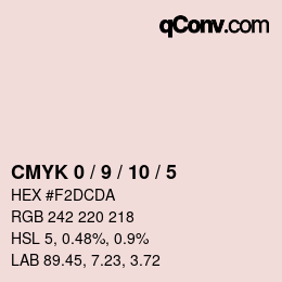 カラーコード: CMYK 0 / 9 / 10 / 5 | qconv.com