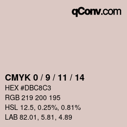 Color code: CMYK 0 / 9 / 11 / 14 | qconv.com