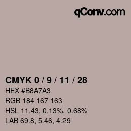 Color code: CMYK 0 / 9 / 11 / 28 | qconv.com