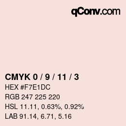 颜色代码: CMYK 0 / 9 / 11 / 3 | qconv.com