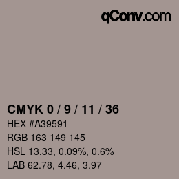 Color code: CMYK 0 / 9 / 11 / 36 | qconv.com