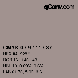 颜色代码: CMYK 0 / 9 / 11 / 37 | qconv.com