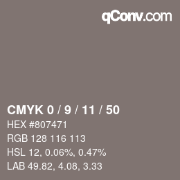 Color code: CMYK 0 / 9 / 11 / 50 | qconv.com