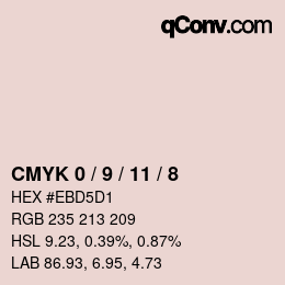 カラーコード: CMYK 0 / 9 / 11 / 8 | qconv.com