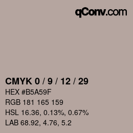 カラーコード: CMYK 0 / 9 / 12 / 29 | qconv.com
