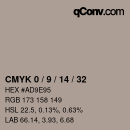 Color code: CMYK 0 / 9 / 14 / 32 | qconv.com