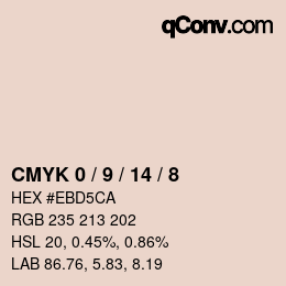 カラーコード: CMYK 0 / 9 / 14 / 8 | qconv.com