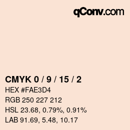 Color code: CMYK 0 / 9 / 15 / 2 | qconv.com