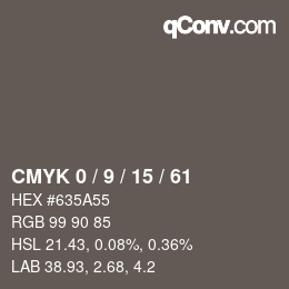 Color code: CMYK 0 / 9 / 15 / 61 | qconv.com