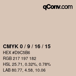 Color code: CMYK 0 / 9 / 16 / 15 | qconv.com