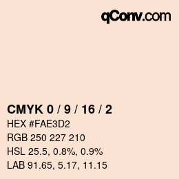 Color code: CMYK 0 / 9 / 16 / 2 | qconv.com