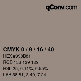 Farbcode: CMYK 0 / 9 / 16 / 40 | qconv.com