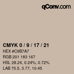 Color code: CMYK 0 / 9 / 17 / 21 | qconv.com