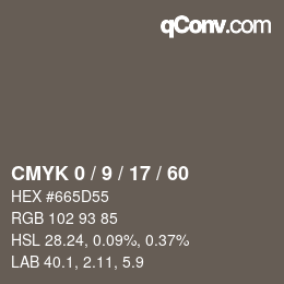 Color code: CMYK 0 / 9 / 17 / 60 | qconv.com
