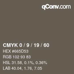 Color code: CMYK 0 / 9 / 19 / 60 | qconv.com