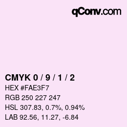 Color code: CMYK 0 / 9 / 1 / 2 | qconv.com