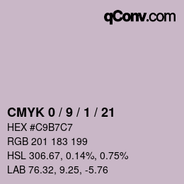 Color code: CMYK 0 / 9 / 1 / 21 | qconv.com