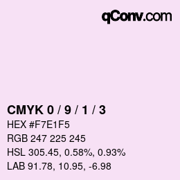 Color code: CMYK 0 / 9 / 1 / 3 | qconv.com