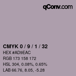 Color code: CMYK 0 / 9 / 1 / 32 | qconv.com