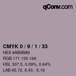 颜色代码: CMYK 0 / 9 / 1 / 33 | qconv.com