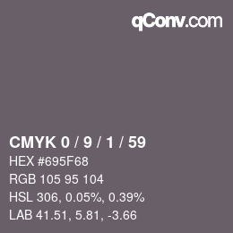 Color code: CMYK 0 / 9 / 1 / 59 | qconv.com