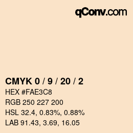 Color code: CMYK 0 / 9 / 20 / 2 | qconv.com