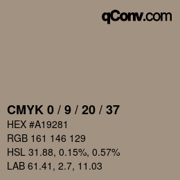 Color code: CMYK 0 / 9 / 20 / 37 | qconv.com