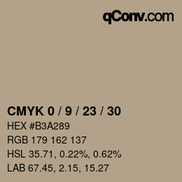 Color code: CMYK 0 / 9 / 23 / 30 | qconv.com