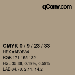 Farbcode: CMYK 0 / 9 / 23 / 33 | qconv.com