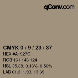 カラーコード: CMYK 0 / 9 / 23 / 37 | qconv.com