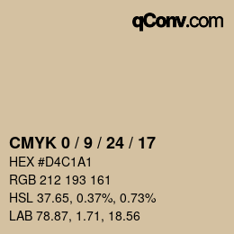 Color code: CMYK 0 / 9 / 24 / 17 | qconv.com