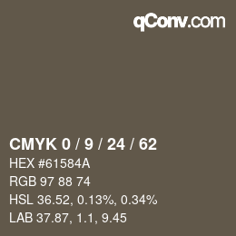 颜色代码: CMYK 0 / 9 / 24 / 62 | qconv.com