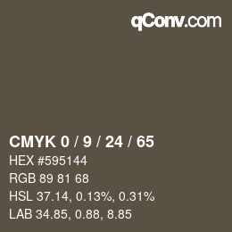 Color code: CMYK 0 / 9 / 24 / 65 | qconv.com