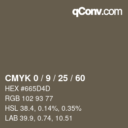 Color code: CMYK 0 / 9 / 25 / 60 | qconv.com